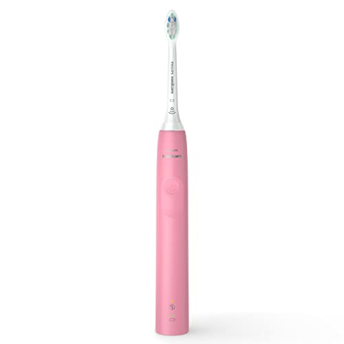 Philips Sonicare 4100 Rechargeable Electric Toothbrush, with Pressure Sensor, 2 Intensity Settings, SmarTimer and QuadPacer, 14-Day Battery Life, White, Model HX3681/23