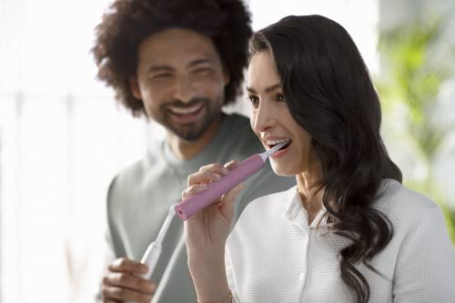 Philips Sonicare 4100 Rechargeable Electric Toothbrush, with Pressure Sensor, 2 Intensity Settings, SmarTimer and QuadPacer, 14-Day Battery Life, White, Model HX3681/23