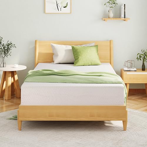 Full Size Memory Foam Mattress, 8 Inch Bed Mattress in A Box with Cooling Green Tea Gel, Pressure Relief with Medium Firm Support, CertiPUR-US Certified, 75''L x 54''W, 37.3 pounds White