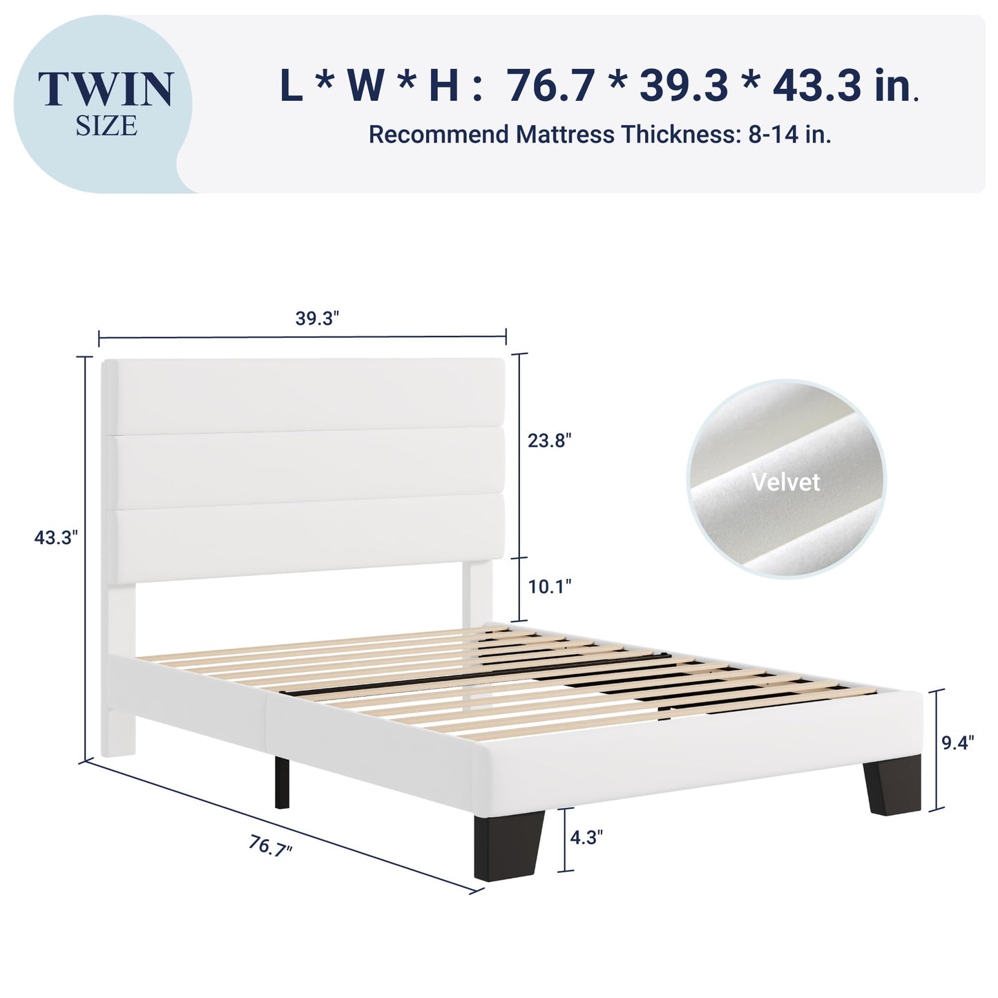 Allewie Queen Size Platform Bed Frame with Fabric Upholstered Headboard and Wooden Slats Support, Fully Upholstered Mattress Foundation/No Box Spring Needed/Easy Assembly, Dark Grey