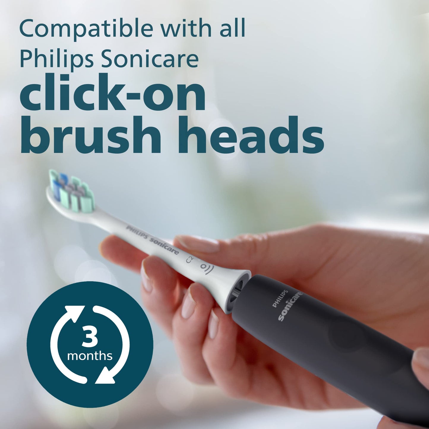 Philips Sonicare 4100 Rechargeable Electric Toothbrush, with Pressure Sensor, 2 Intensity Settings, SmarTimer and QuadPacer, 14-Day Battery Life, White, Model HX3681/23
