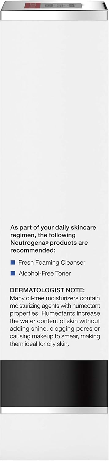 Neutrogena Oil Free Moisture Glycerin Face Moisturizer & Neck Cream for Combination Skin, Lightweight, Oil Absorbing Facial Moisturizer Lotion for a Soft Natural Matte, 4 fl. oz