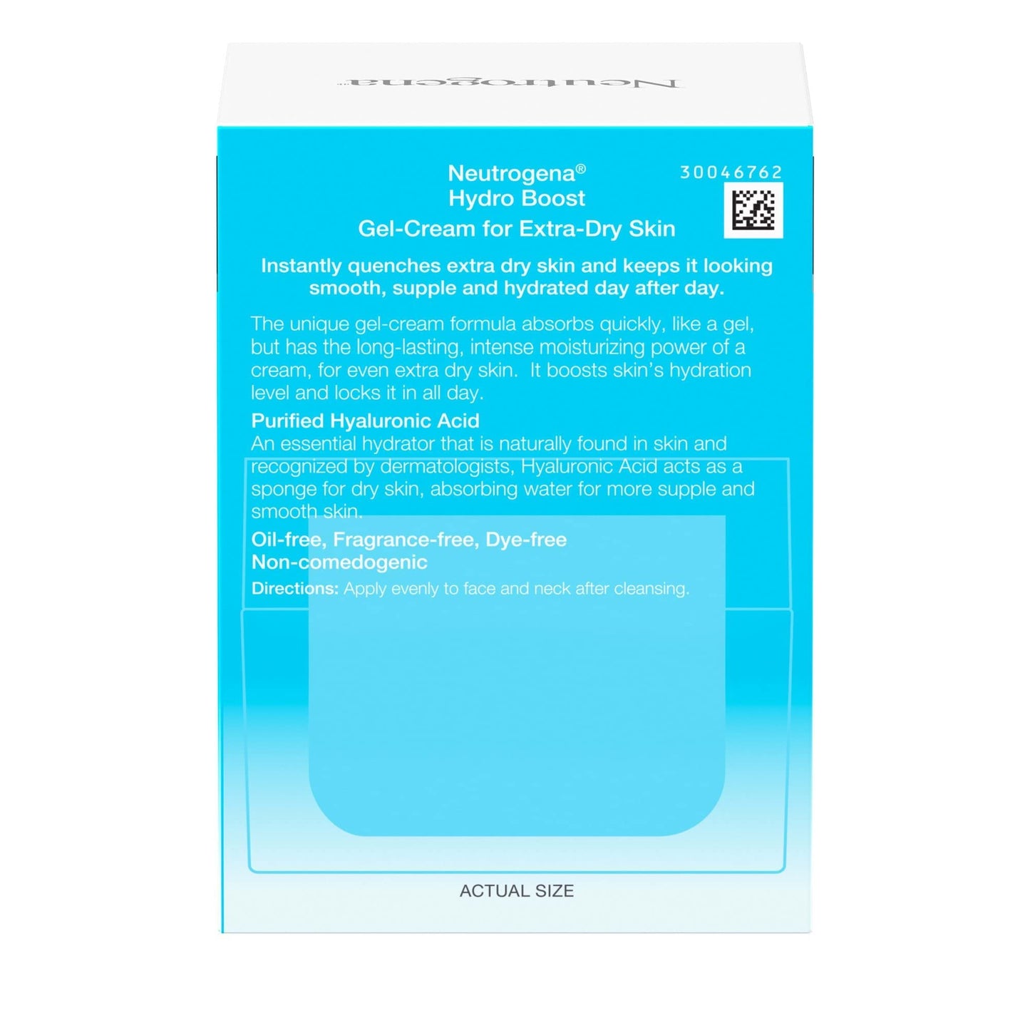 Neutrogena Hydro Boost Hyaluronic Acid Hydrating Gel-Cream Face Moisturizer to Hydrate & Smooth Extra-Dry Skin, Oil-Free, Fragrance-Free, Non-Comedogenic & Dye-Free Face Lotion, 1.7 oz