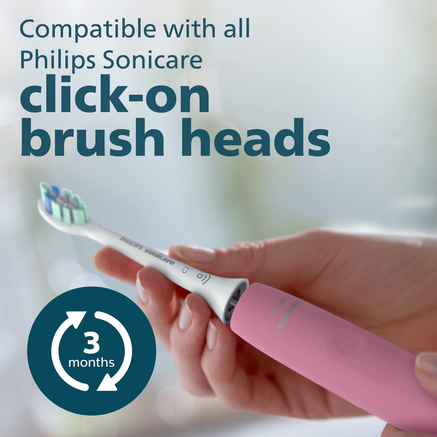 Philips Sonicare 4100 Rechargeable Electric Toothbrush, with Pressure Sensor, 2 Intensity Settings, SmarTimer and QuadPacer, 14-Day Battery Life, White, Model HX3681/23
