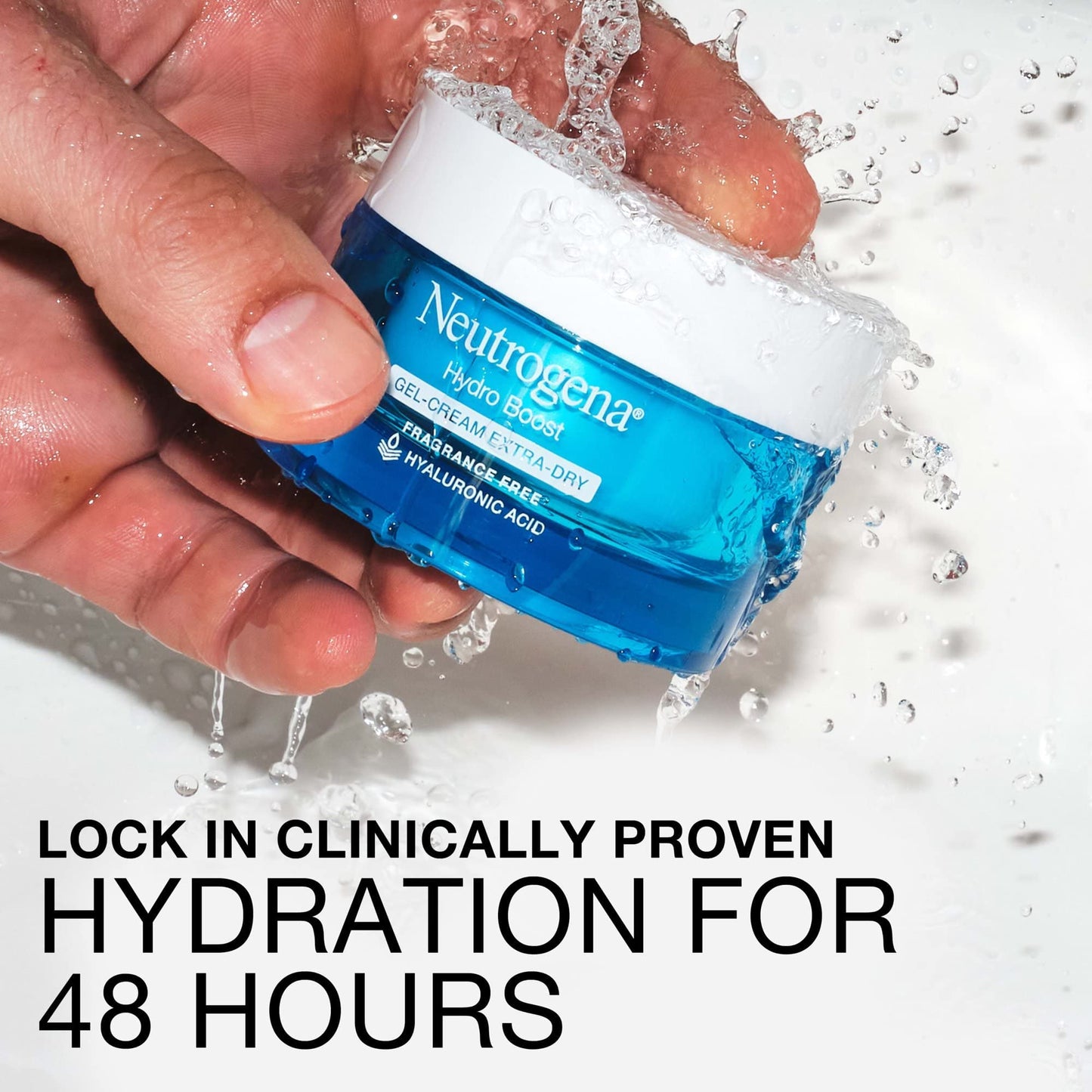 Neutrogena Hydro Boost Hyaluronic Acid Hydrating Gel-Cream Face Moisturizer to Hydrate & Smooth Extra-Dry Skin, Oil-Free, Fragrance-Free, Non-Comedogenic & Dye-Free Face Lotion, 1.7 oz