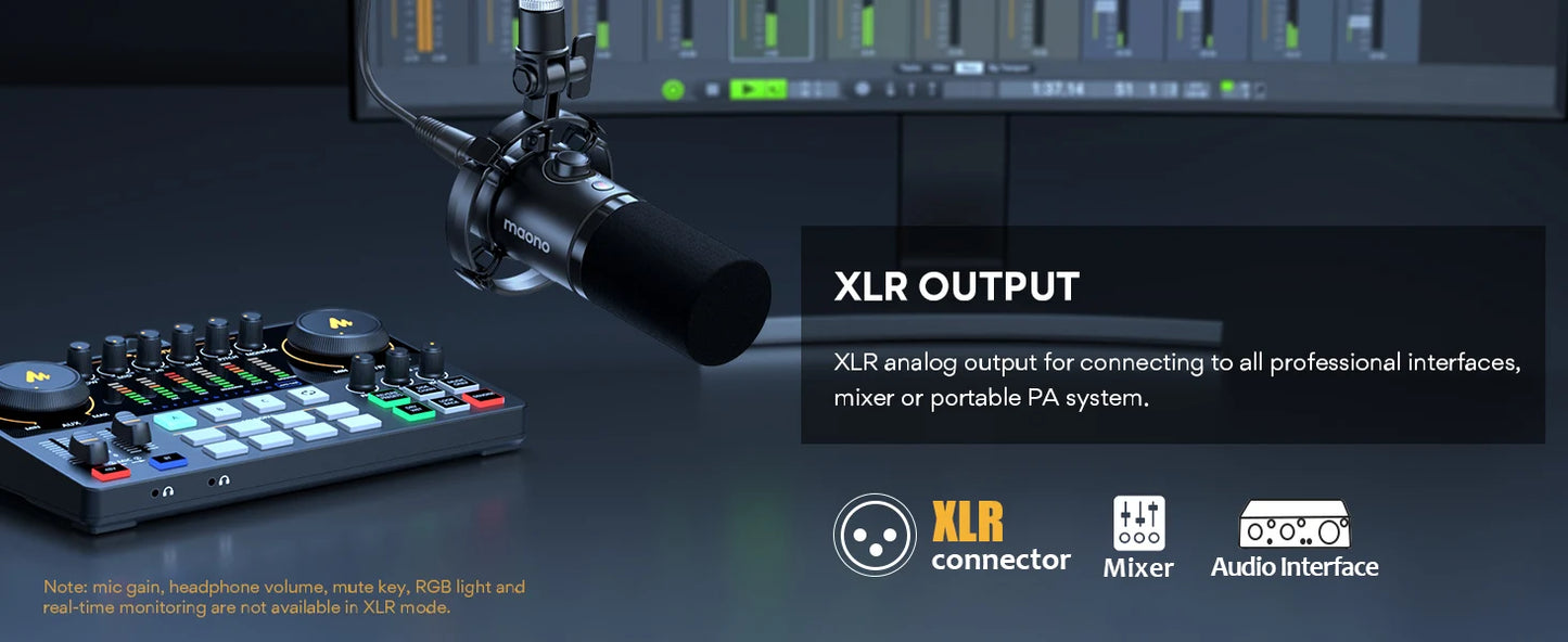 Maono XLR/USB Dynamic Microphone\