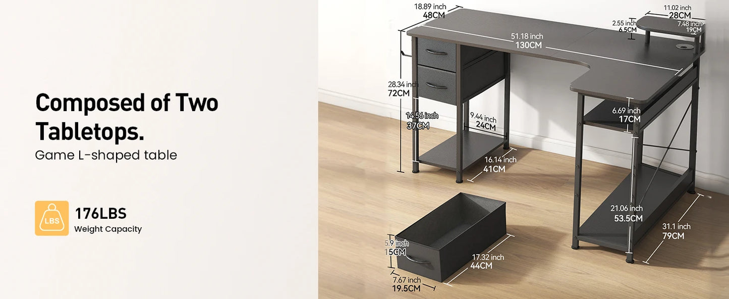 L-Shape Gaming Desk