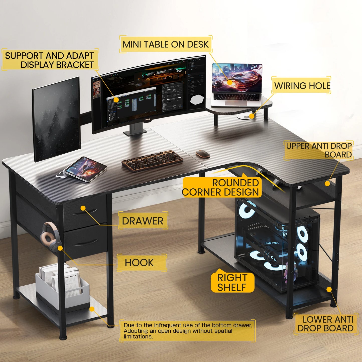 L-Shape Gaming Desk