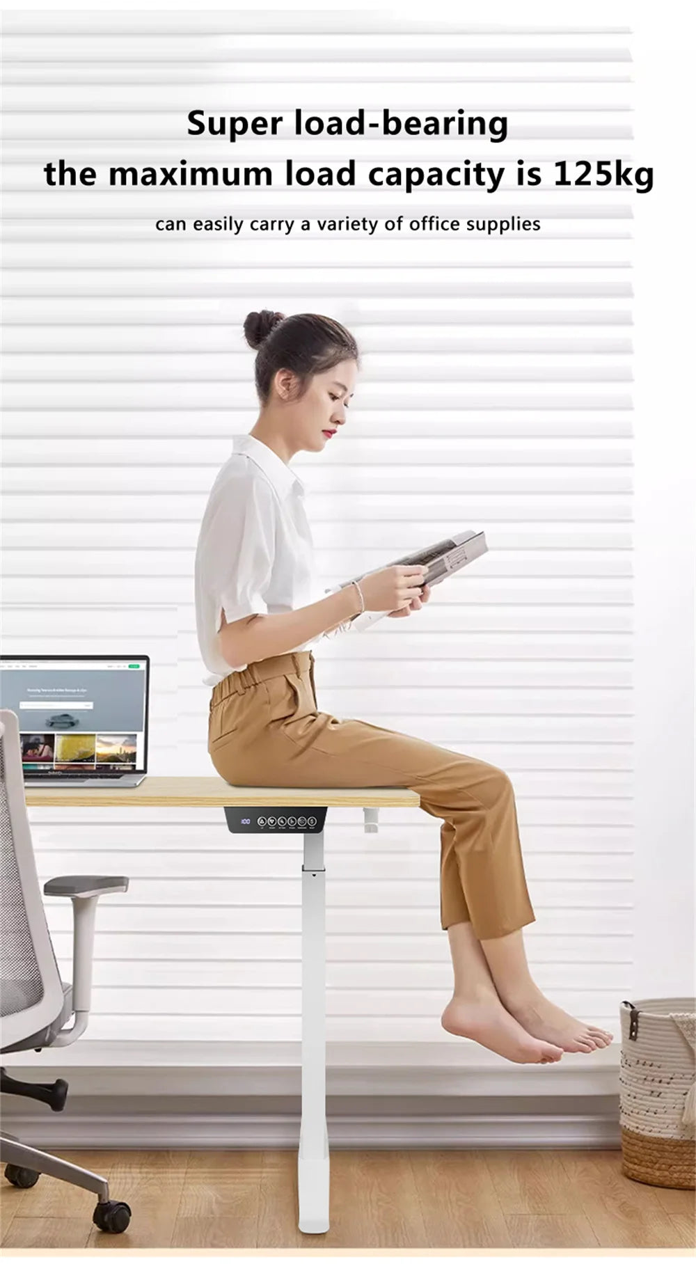 Height Adjustable Computer Desk