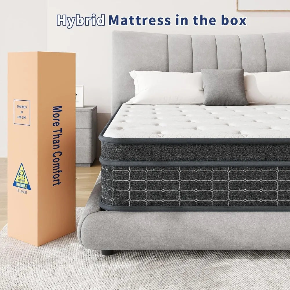 12-Inch Twin Mattress in a Box - Pocket Coil Memory Foam with Motion Isolation & Pressure Relief