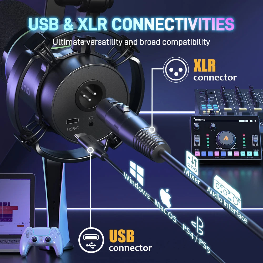 Maono XLR/USB Dynamic Microphone\