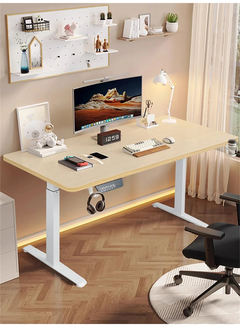 Height Adjustable Computer Desk