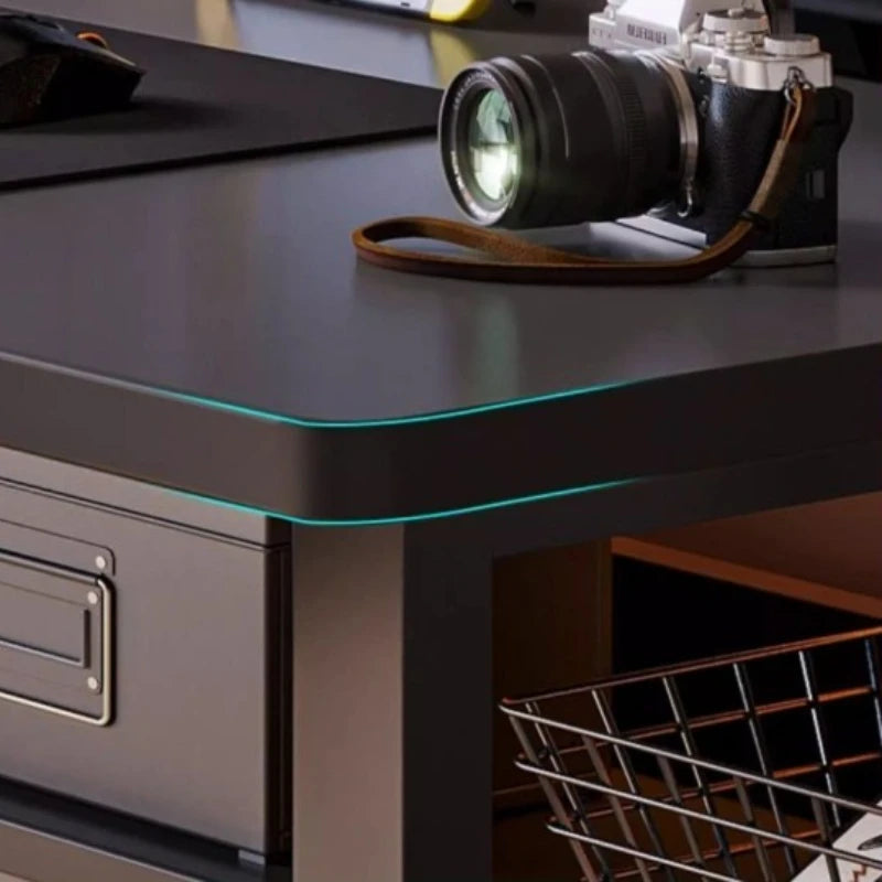 Sturdy Gaming Computer Desk with Metal Legs - Home Office Workstation