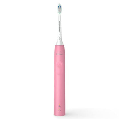 Philips Sonicare 4100 Rechargeable Electric Toothbrush, with Pressure Sensor, 2 Intensity Settings, SmarTimer and QuadPacer, 14-Day Battery Life, White, Model HX3681/23
