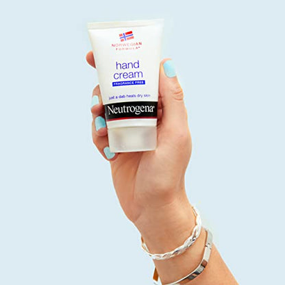 Neutrogena Norwegian Formula Moisturizing Hand Cream Formulated with Glycerin for Dry, Rough Hands, Fragrance-Free Intensive Hand Cream, 2 oz (Pack of 2)