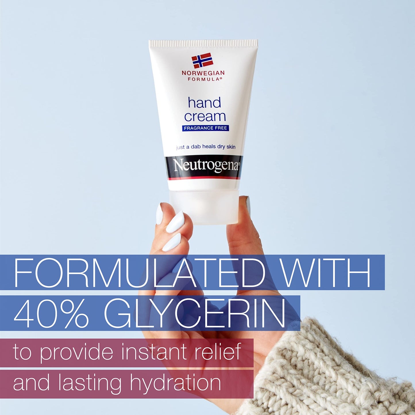 Neutrogena Norwegian Formula Moisturizing Hand Cream Formulated with Glycerin for Dry, Rough Hands, Fragrance-Free Intensive Hand Cream, 2 oz (Pack of 2)