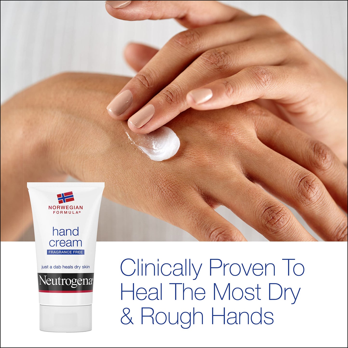 Neutrogena Norwegian Formula Moisturizing Hand Cream Formulated with Glycerin for Dry, Rough Hands, Fragrance-Free Intensive Hand Cream, 2 oz (Pack of 2)