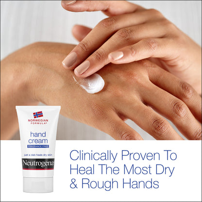 Neutrogena Norwegian Formula Moisturizing Hand Cream Formulated with Glycerin for Dry, Rough Hands, Fragrance-Free Intensive Hand Cream, 2 oz (Pack of 2)