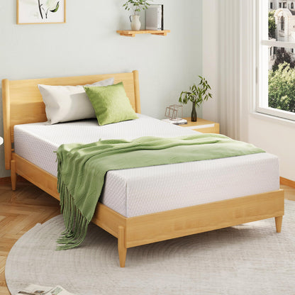 Full Size Memory Foam Mattress, 8 Inch Bed Mattress in A Box with Cooling Green Tea Gel, Pressure Relief with Medium Firm Support, CertiPUR-US Certified, 75''L x 54''W, ‎37.3 pounds White