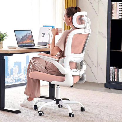 TRALT Office Chair Ergonomic Desk Chair, 330 LBS Home Mesh Office Desk Chairs with Wheels, Comfortable Gaming Chair, High Back Office Chair for Long Hours (Black)