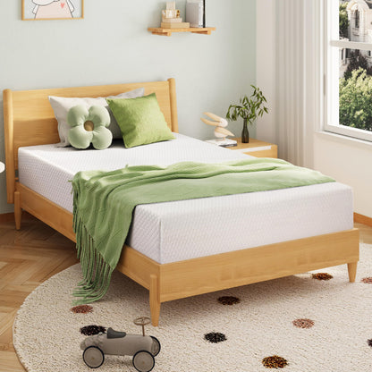 Full Size Memory Foam Mattress, 8 Inch Bed Mattress in A Box with Cooling Green Tea Gel, Pressure Relief with Medium Firm Support, CertiPUR-US Certified, 75''L x 54''W, ‎37.3 pounds White