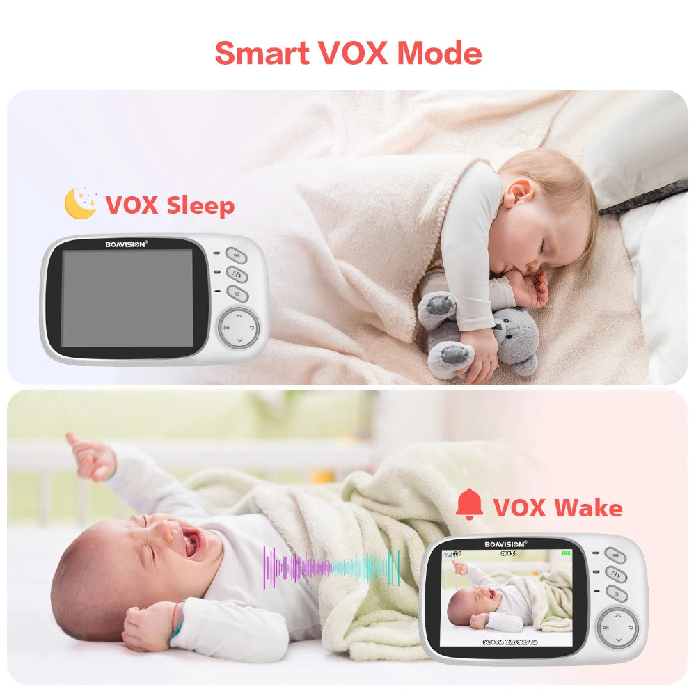 VB603 3.2" Wireless Video Baby Monitor - Night Vision, Two-Way Audio & Security Camera
