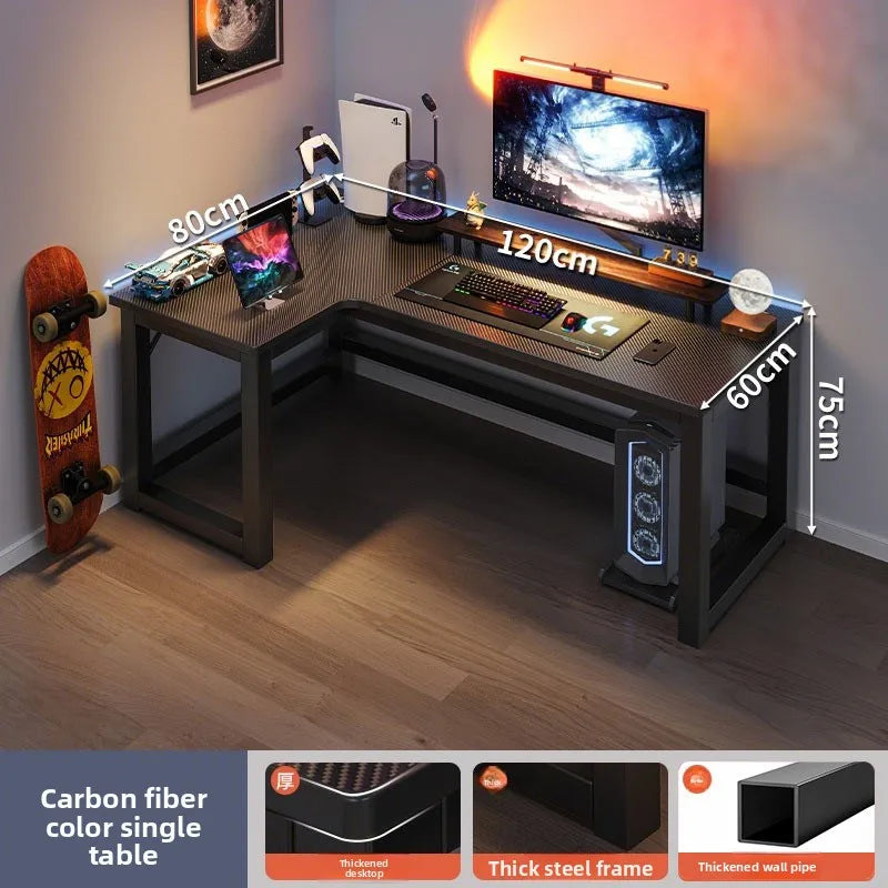 Premium Corner Computer Desk - Space-Saving Home Office Workstation