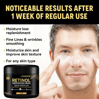 Men's Retinol Face Moisturizer - Anti-Aging Cream for Wrinkles & Fine Lines
