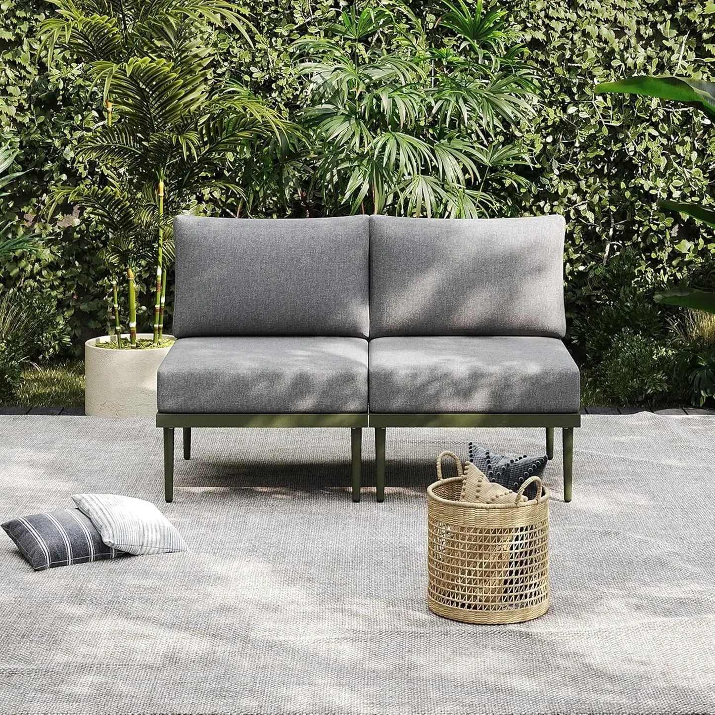 7 Pieces Metal Patio Outdoor  Furniture Set