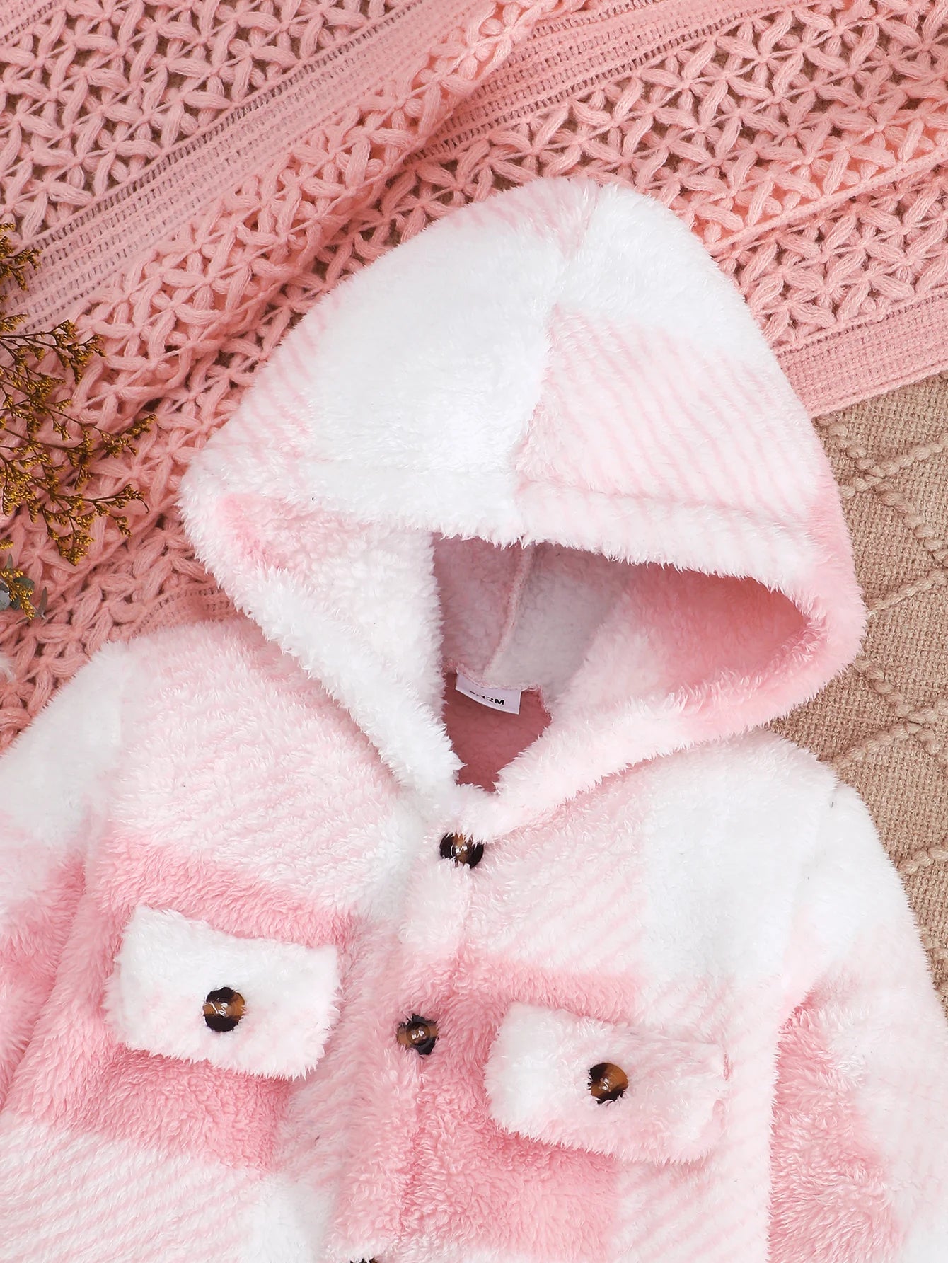 Baby Plaid Romper - Hooded Long Sleeve Plush Jumpsuit for Boys & Girls (3-24 Months)