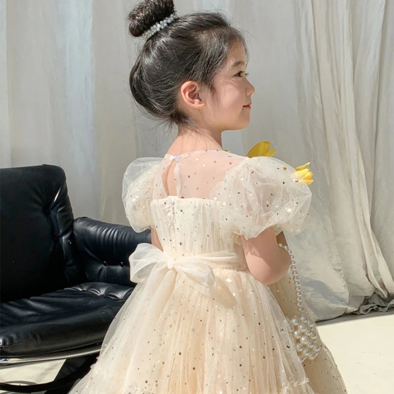 Summer Girls Princess Dress - Tulle Yarn Dress for Kids (Cute Sweet Temperament Style)