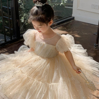 Summer Girls Princess Dress - Tulle Yarn Dress for Kids (Cute Sweet Temperament Style)