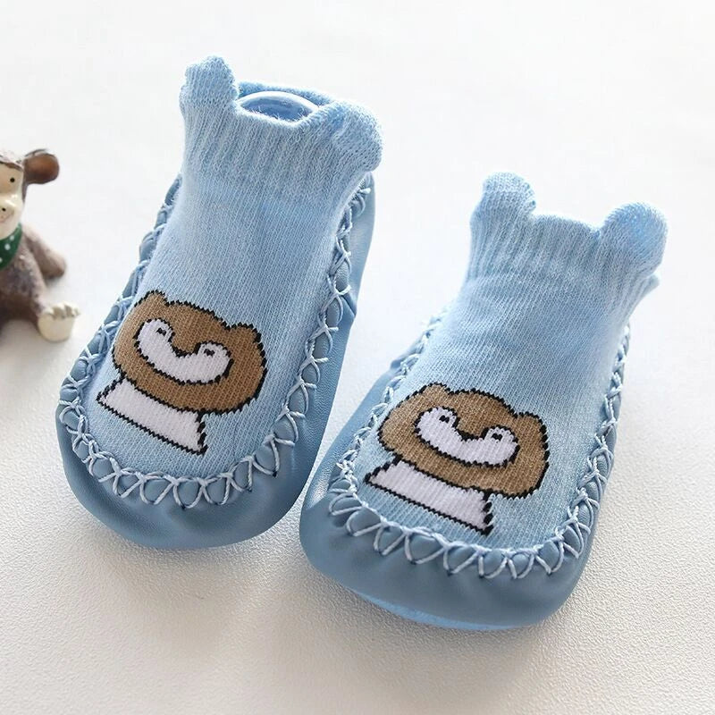 Baby Socks Slippers with Anti-Slip Rubber Soles - Indoor Shoes for Infants & Toddlers