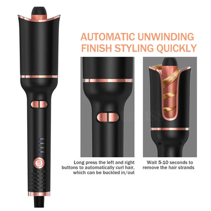 TINSOL Auto-Rotating Air Curling Iron - Professional Ceramic Hair Styling Tool