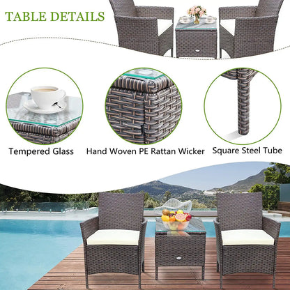 3 Pieces Outdoor Patio Furniture
