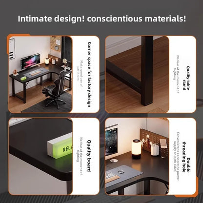 Premium Corner Computer Desk - Space-Saving Home Office Workstation