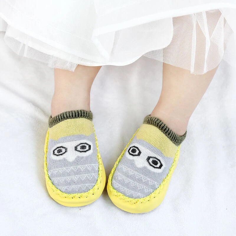 Baby Socks Slippers with Anti-Slip Rubber Soles - Indoor Shoes for Infants & Toddlers