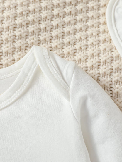 Baby Boy Elephant 4-Piece Outfit Set - Newborn Pantsuit, Hat, Gloves & Bib (1-3M)