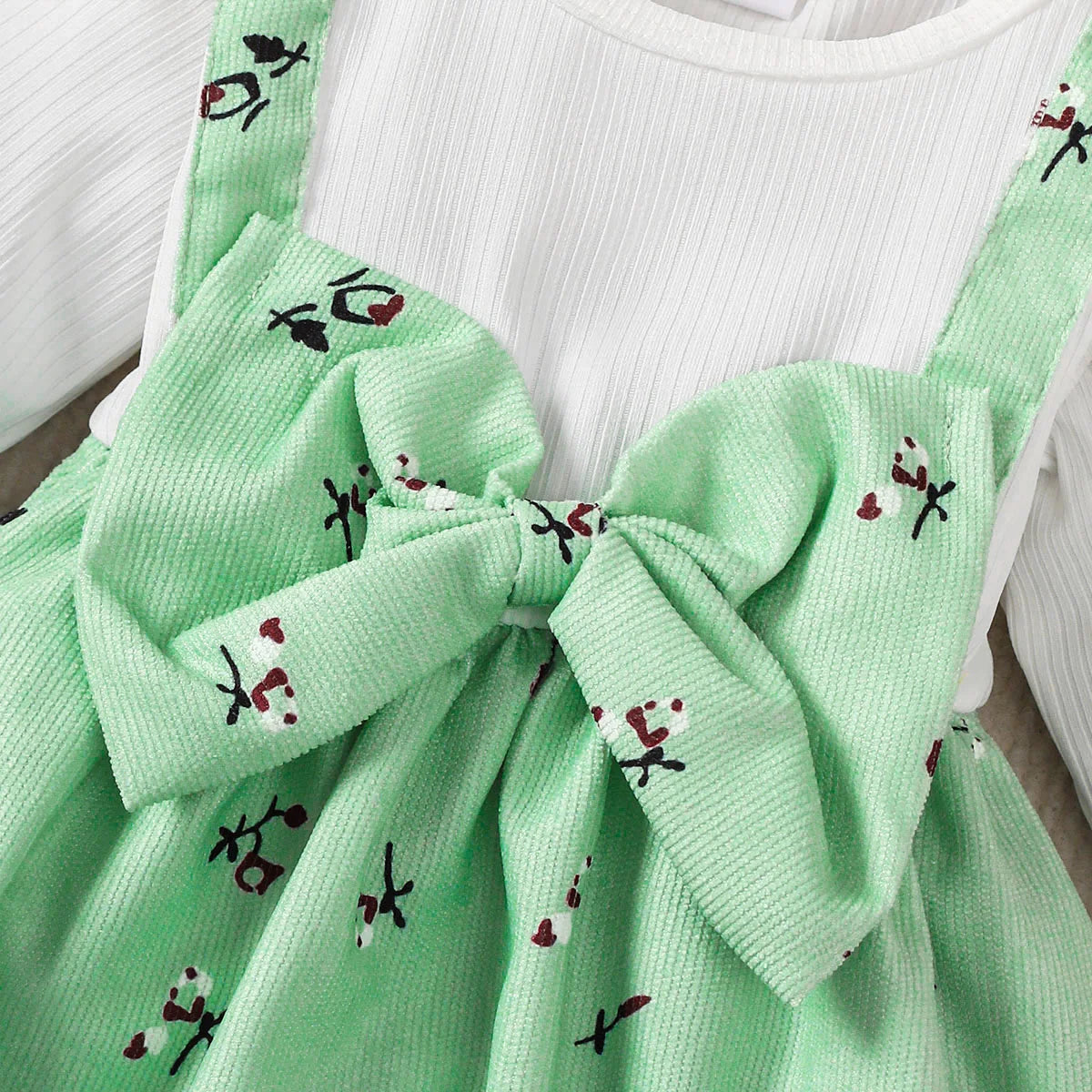 Baby Girl Princess Dress Set with Bow Headband - Floral Color Block Outfit (0-24M)