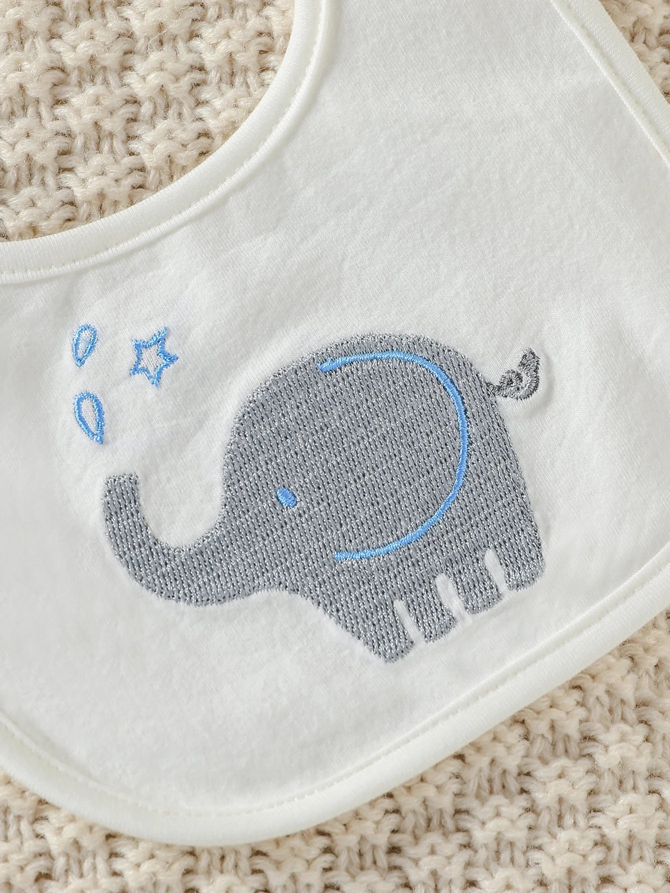 Baby Boy Elephant 4-Piece Outfit Set - Newborn Pantsuit, Hat, Gloves & Bib (1-3M)