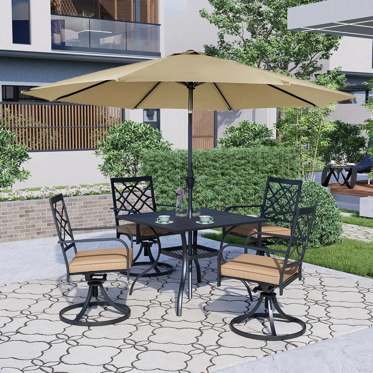 5-Piece Metal Outdoor Patio Furniture