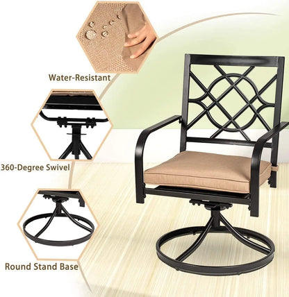 5-Piece Metal Outdoor Patio Furniture