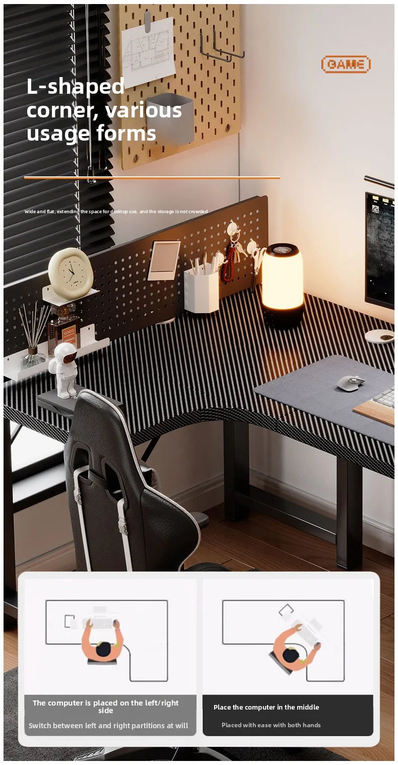Premium Corner Computer Desk - Space-Saving Home Office Workstation