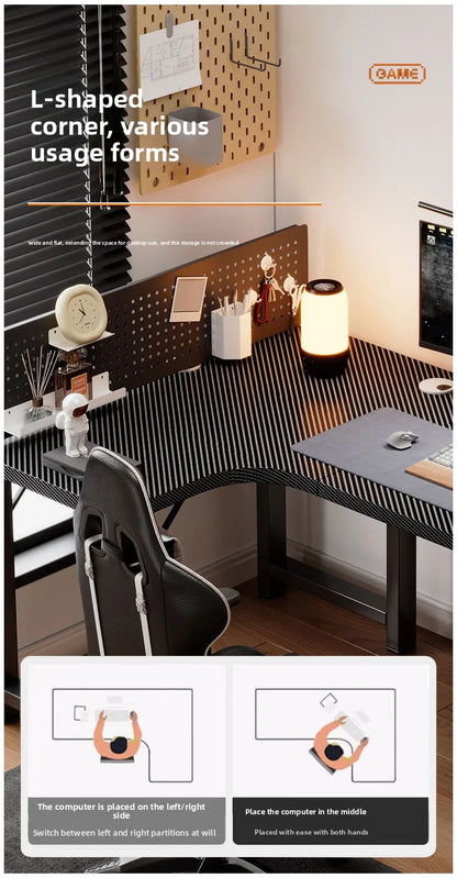 Premium Corner Computer Desk - Space-Saving Home Office Workstation