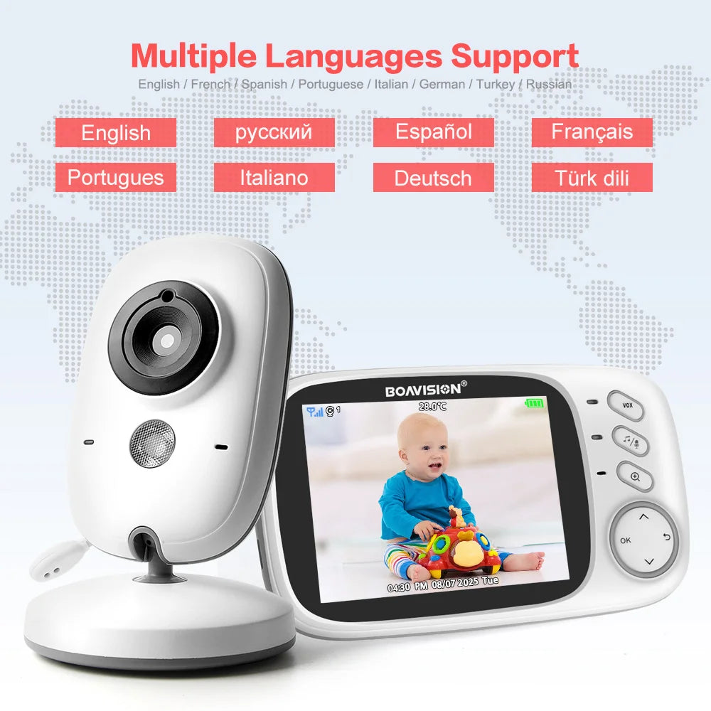 VB603 3.2" Wireless Video Baby Monitor - Night Vision, Two-Way Audio & Security Camera