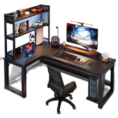 Premium Corner Computer Desk - Space-Saving Home Office Workstation