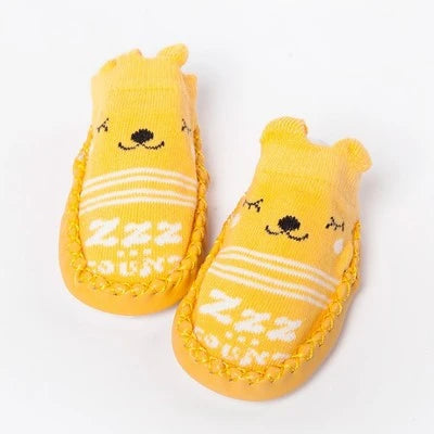 Baby Socks Slippers with Anti-Slip Rubber Soles - Indoor Shoes for Infants & Toddlers
