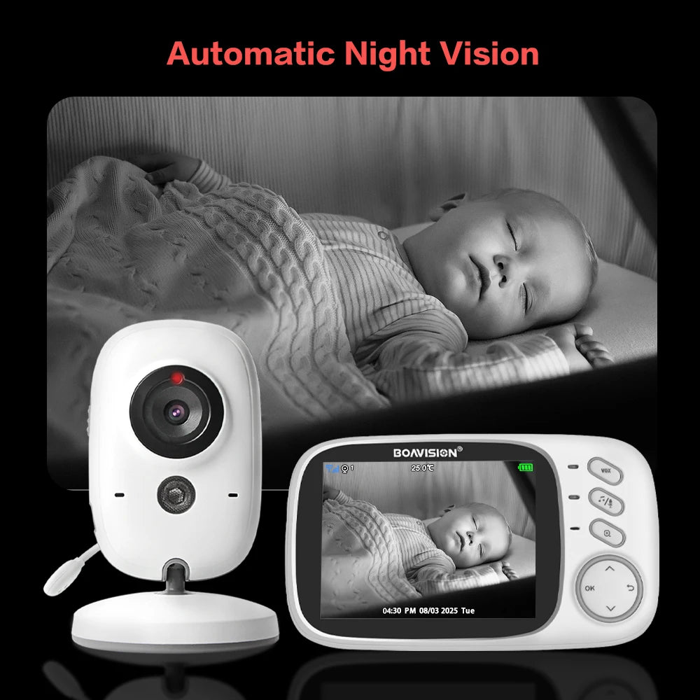 VB603 3.2" Wireless Video Baby Monitor - Night Vision, Two-Way Audio & Security Camera
