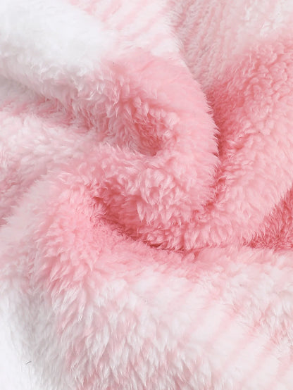 Baby Plaid Romper - Hooded Long Sleeve Plush Jumpsuit for Boys & Girls (3-24 Months)