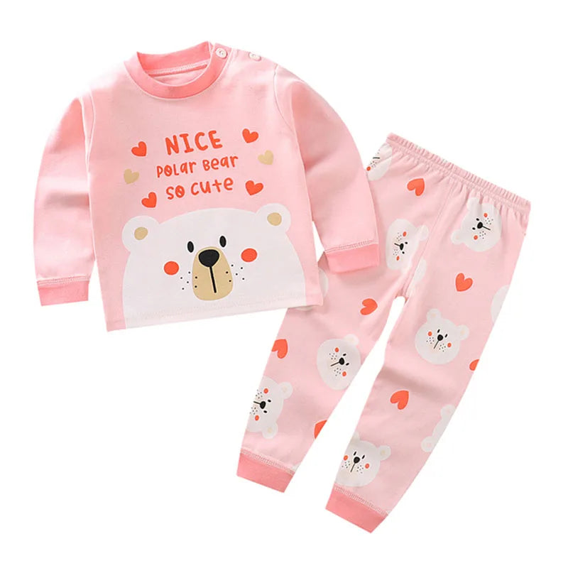 Boys Girls Suit Cartoon Pajamas